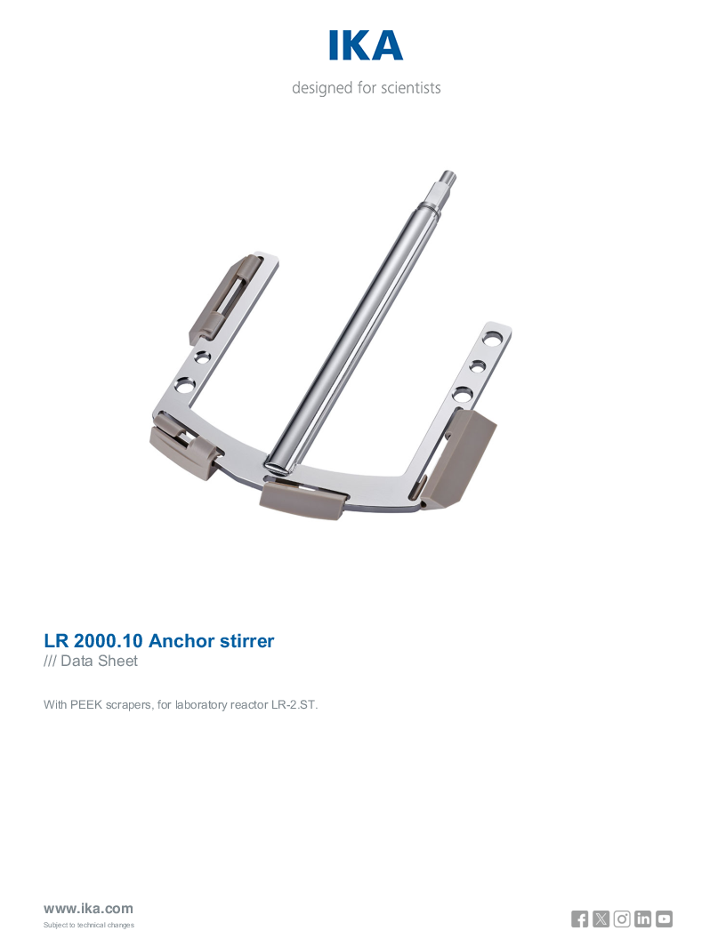 

Data Sheet LR 2000.10 Anchor stirrer

