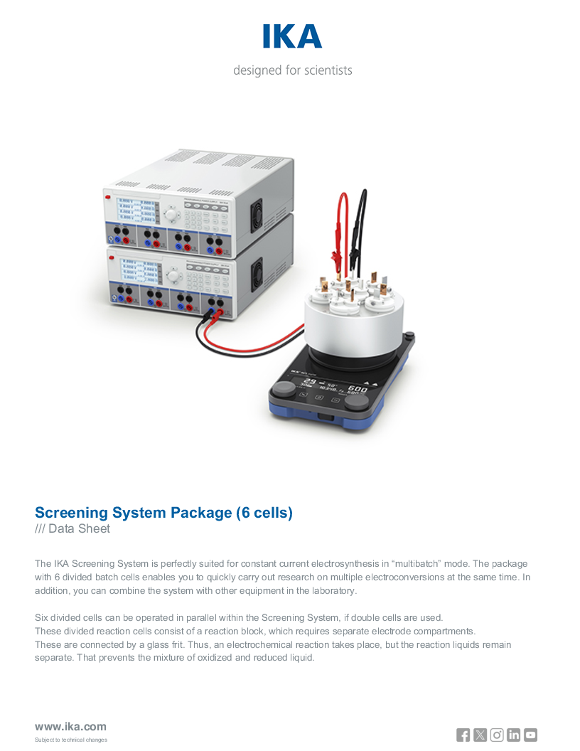 

Data Sheet Screening System Package  6 cells 

