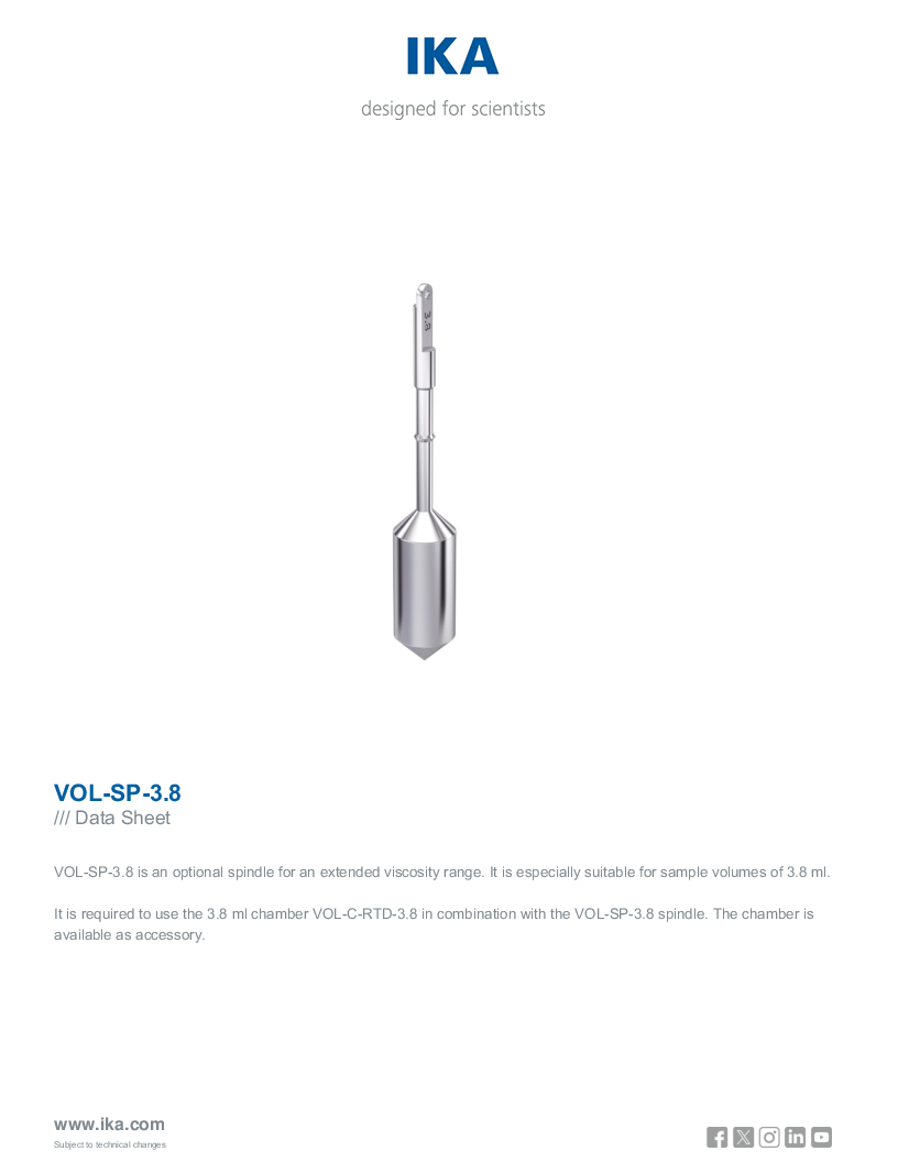 

Data Sheet VOL SP 3.8

