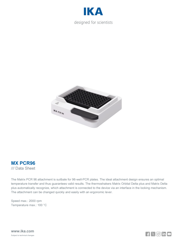 

Data Sheet MX PCR96

