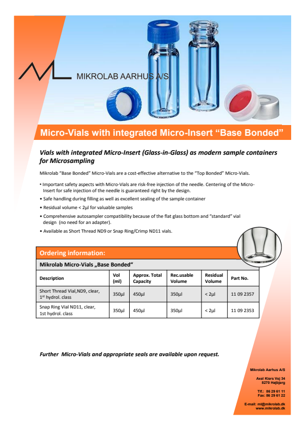 

Base Bonded Vials

