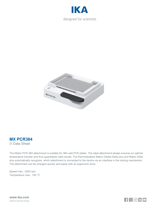 

Data Sheet MX PCR384

