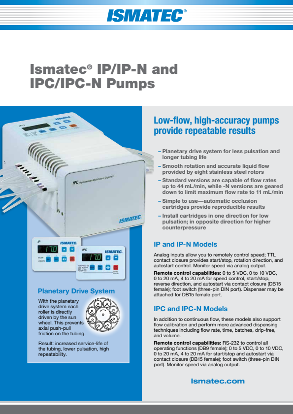 

4190 Ismatec IP IPC SS A4

