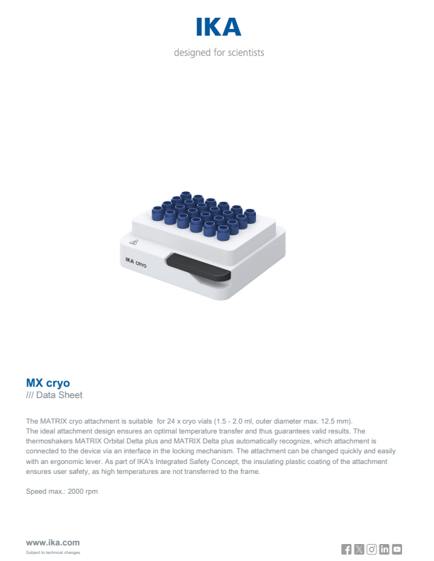 

Data Sheet MX cryo


