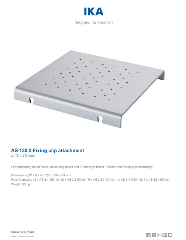 

Data Sheet AS 130.2 Fixing clip attachment

