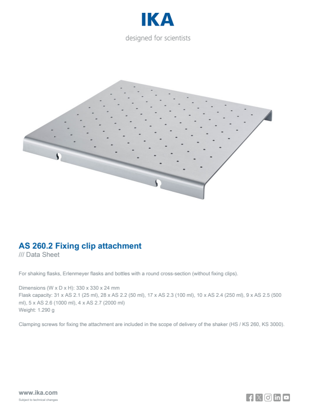 

Data Sheet AS 260.2 Fixing clip attachment

