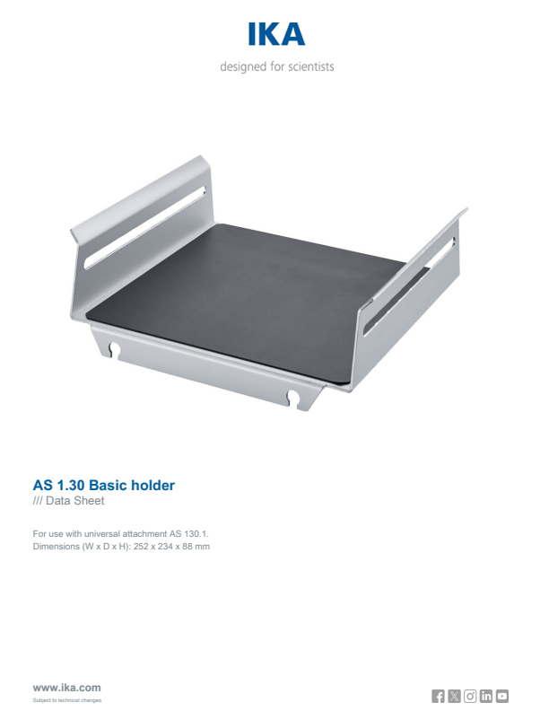 

Data Sheet AS 1.30 Basic holder

