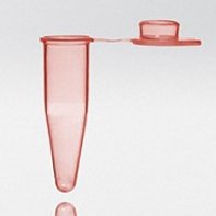 PCR tube 0.2 ml red PP attached flat frosted cap PCR ready 20.000G