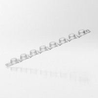 Strip w/8 flat caps for 0.1 ml and 0.2 ml PCR tubes PCR ready
