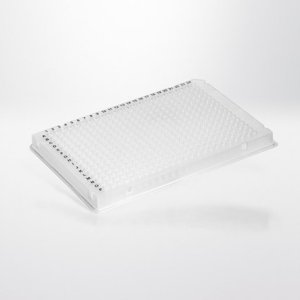 PCR plade 384 brønde 55 µl fuld skørt natur PP