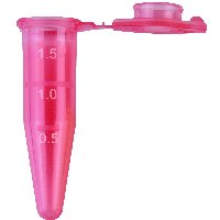 Mikrorør PP 1.5 ml vedhæftet låg rød Safe-lock max 30.000G