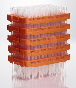 Pipettespids PP 300 µl Steril R ekstra lang 96 tips/refill RNase DNase Pyrogen og DNA fri