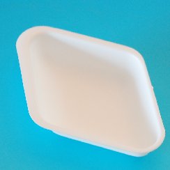 Vejebåd PS 30 ml rhombeformet hvid 78 x 56 x 14 mm. Antistatisk