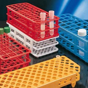 Rack til 100 stk. (4 x 25) mikrorør blå 262 x 108 x 45 mm