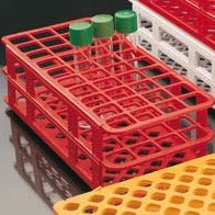 Rack for 40 pcs. 20 mm tubes - yellow 246 x 104 x 70 mm