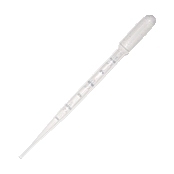 Plast Pasteur pipette bold 3.2 ml Steril EO stilk ø 7.8 mm m. indd. enkeltvis pakket