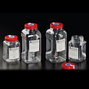 Flaske PET 500 ml steril R med 12 mg thiosulfate til vandprøver