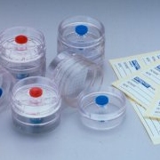 Monitor 2-delt 37 mm 0.45 µm MCE  sort med gitter hydrofob kant steril EO