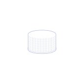 Skruelåg til N24 vial Butyl/PTFE 2,4 mm septum