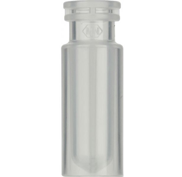 N11 vial til snap låg 0.7 ml 11.6 x 32 mm transparent PP indsats med rund bund