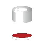 Crimp låg til N11 vial Silikone/PTFE 1,3 mm septum
