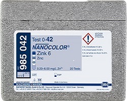 NANOCOLOR Zinc 6 0,20 - 6,00 mg /L ZN2 +