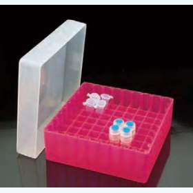 Æske PP til 81 stk. mikrorør - grøn - Autoklaverbar op til 121°C. Tåler -196°C