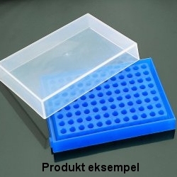 PCR rack til 96 stk. 0.2 ml rør eller  strips med låg pink