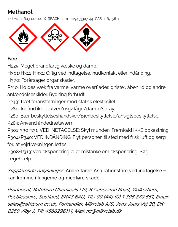 Hazard label