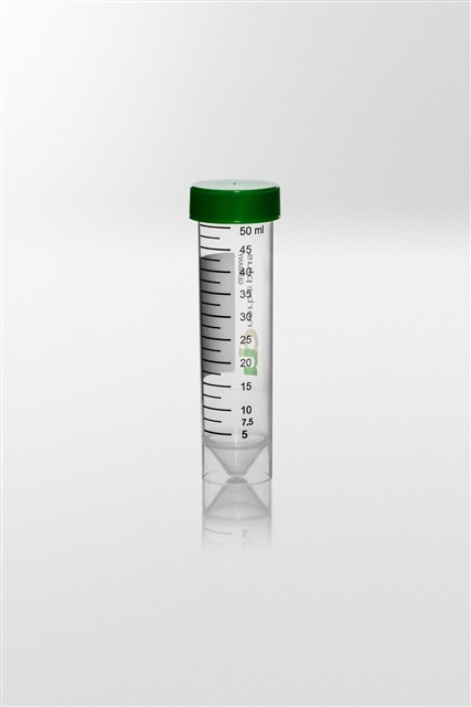 Centrifugerør PP 50 ml 7.000G steril A m/skørt skrivefelt. RNase-. DNase and Pyrogen frie
