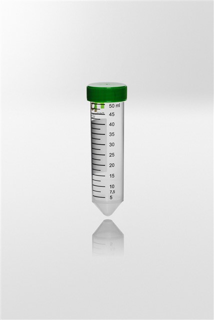 Centrifugerør PP 50 ml 20.000G steril R skrivefelt. RNase-. DNase og Pyrogen frie