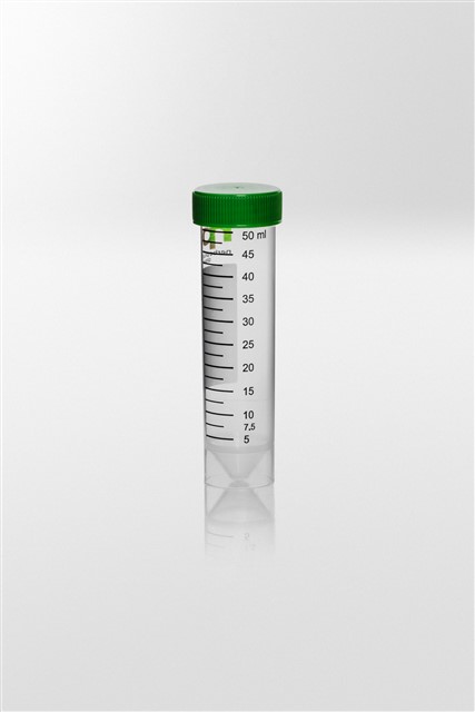 Centrifugerør PP 50 ml 7.000G steril R m/skørt skrivefelt. RNase-. DNase og Pyrogen frie