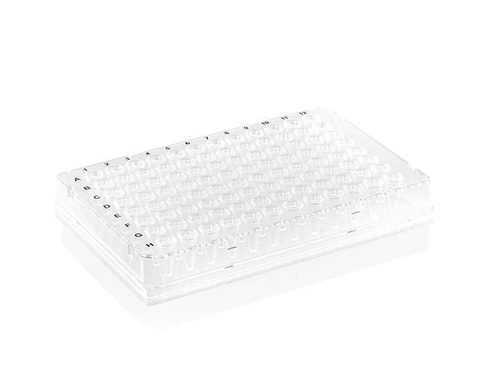 PCR plade X-Frame 96 brønde 0.1 ml lav profil fuld skørt natur PP