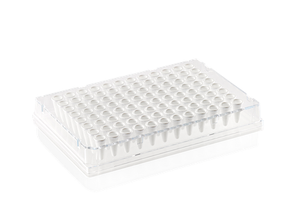 PCR plade 96 brønde 0.2 ml lav profil fuld skørt hvid PP