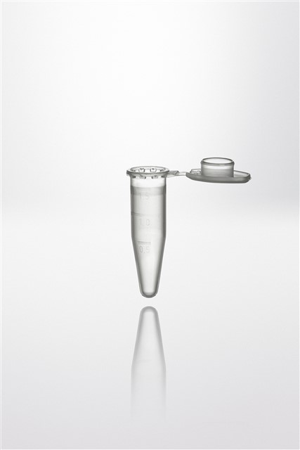 Microtube PP 1.5 ml attached cap graduated and writing area 18.000G