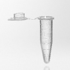 Microtube PP 1,5 ml with attached cap RNase-, DNase- and Pyrogen free. 20.000G