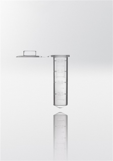 Microtube PP 2.0 ml attached cap. RNase-,DNase-and Pyrog. free. 20.000G