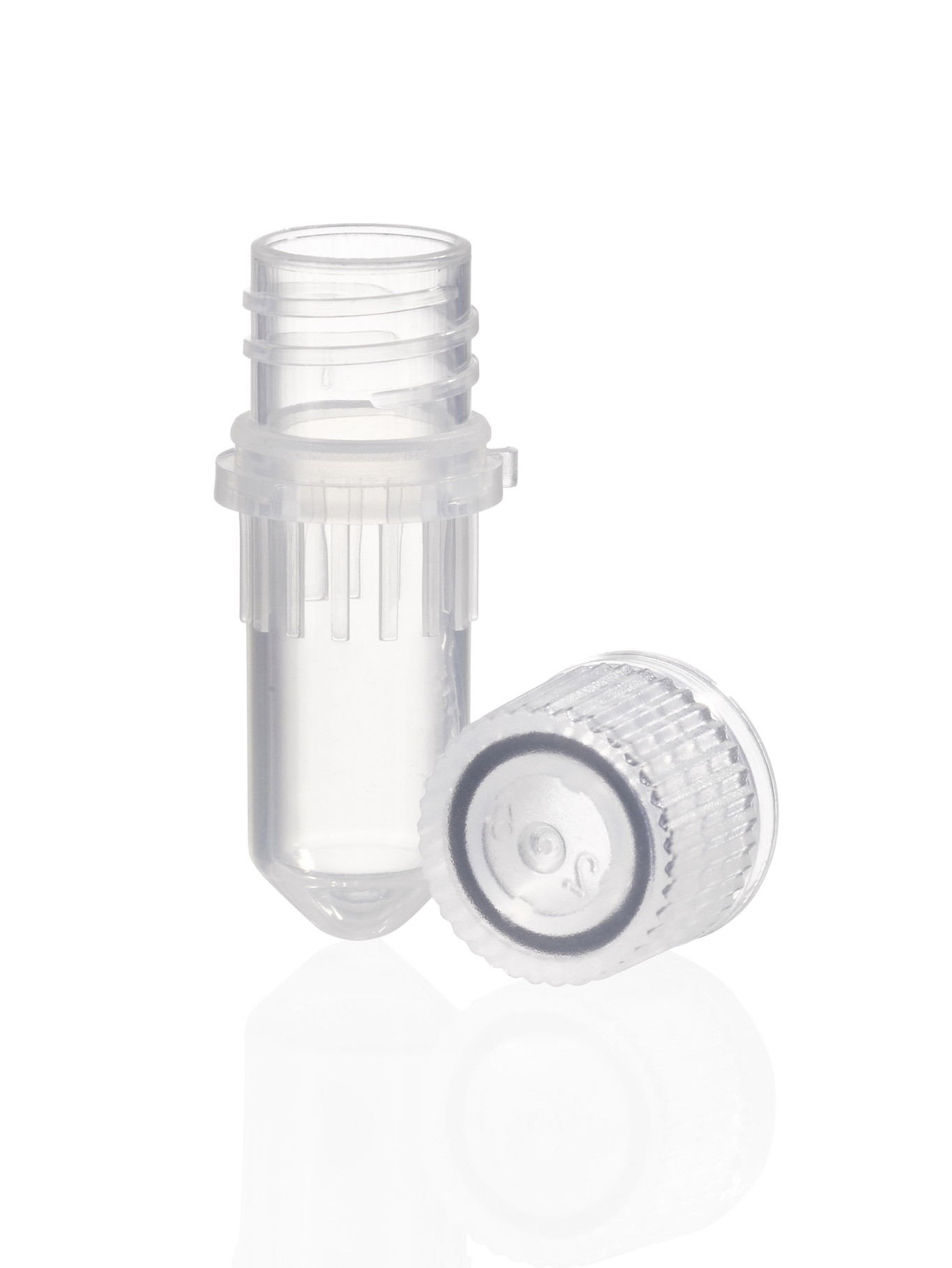 Mikrorør PP 0,5 ml med løse skruelåg PP O-ring natur