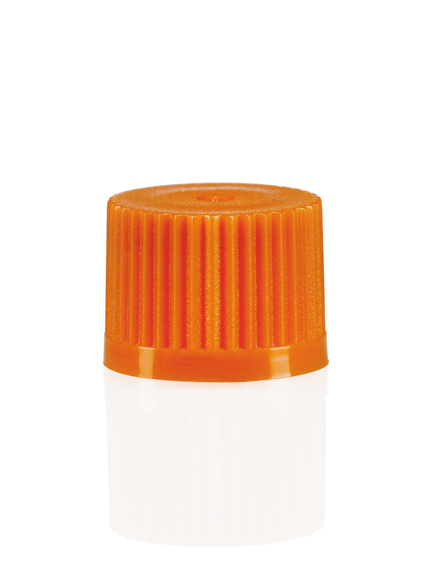 Screw cap with O-ring for micro tubes, orange