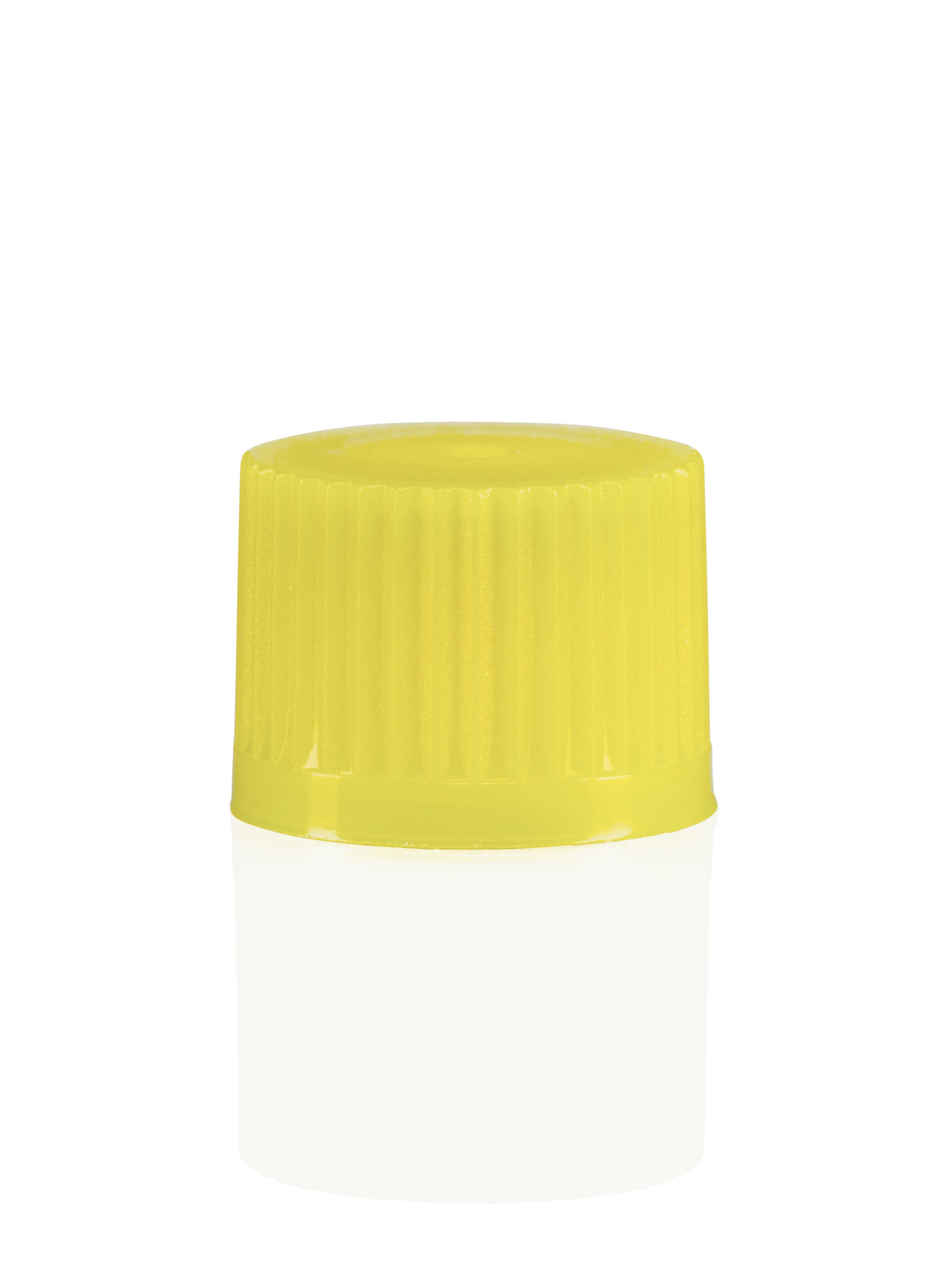 Screw cap with O-ring for micro tubes, yellow