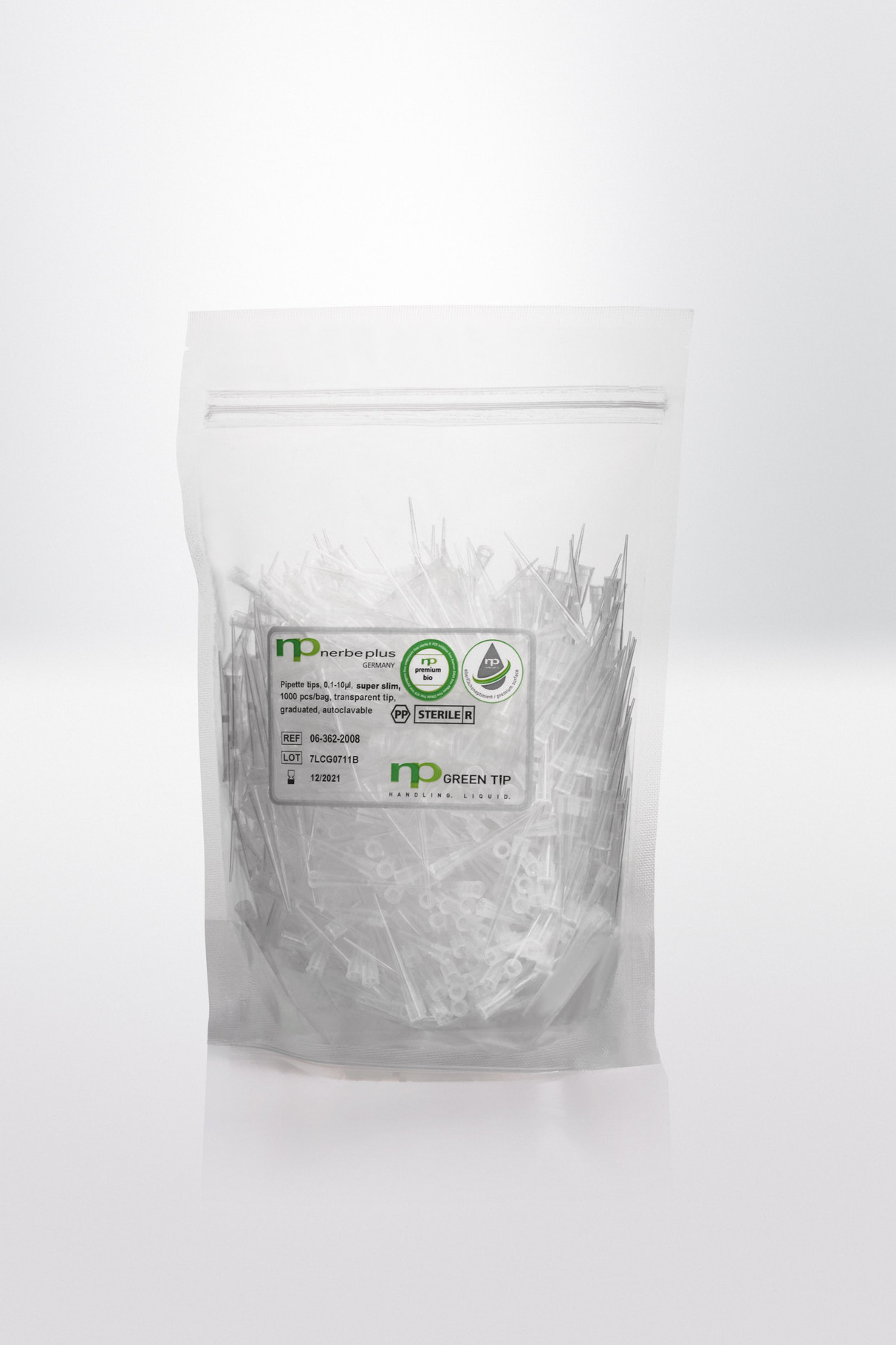 Pipettespids PP 20 µl super slim Steril R Bulk RNase DNase Pyrogen og DNA fri