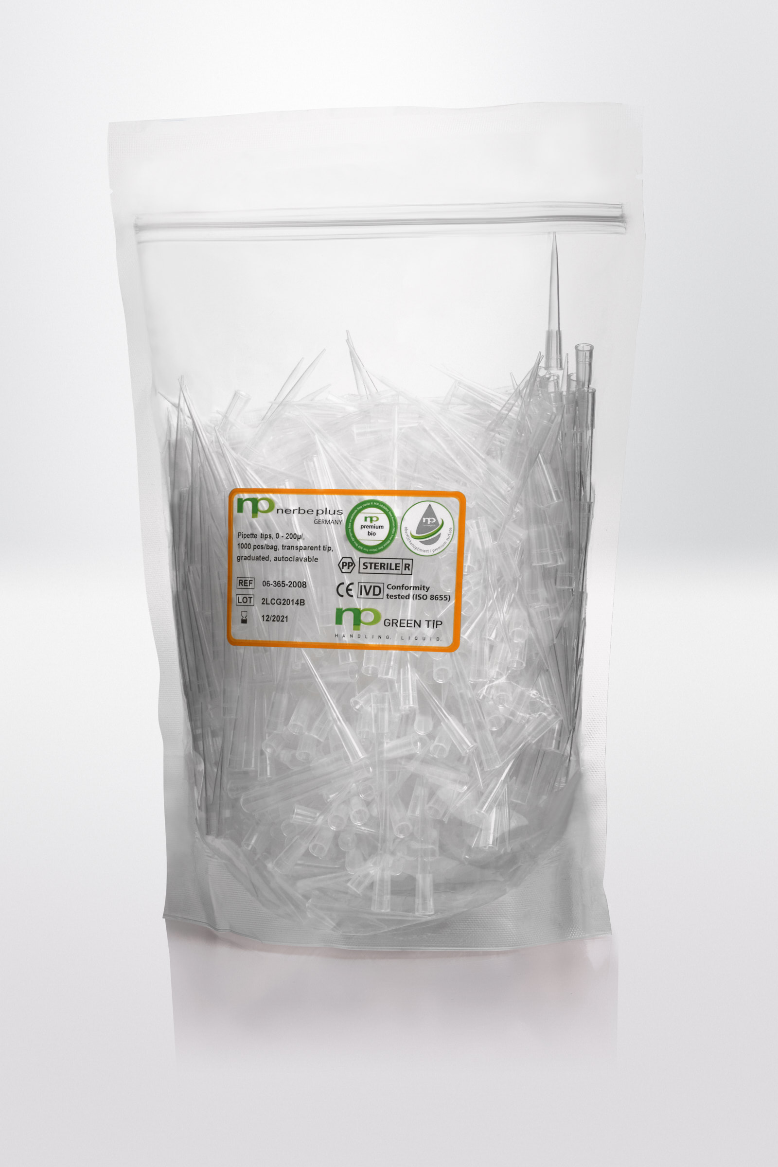 Pipettespids PP 200 µl Steril R Bulk RNase DNase Pyrogen og DNA fri