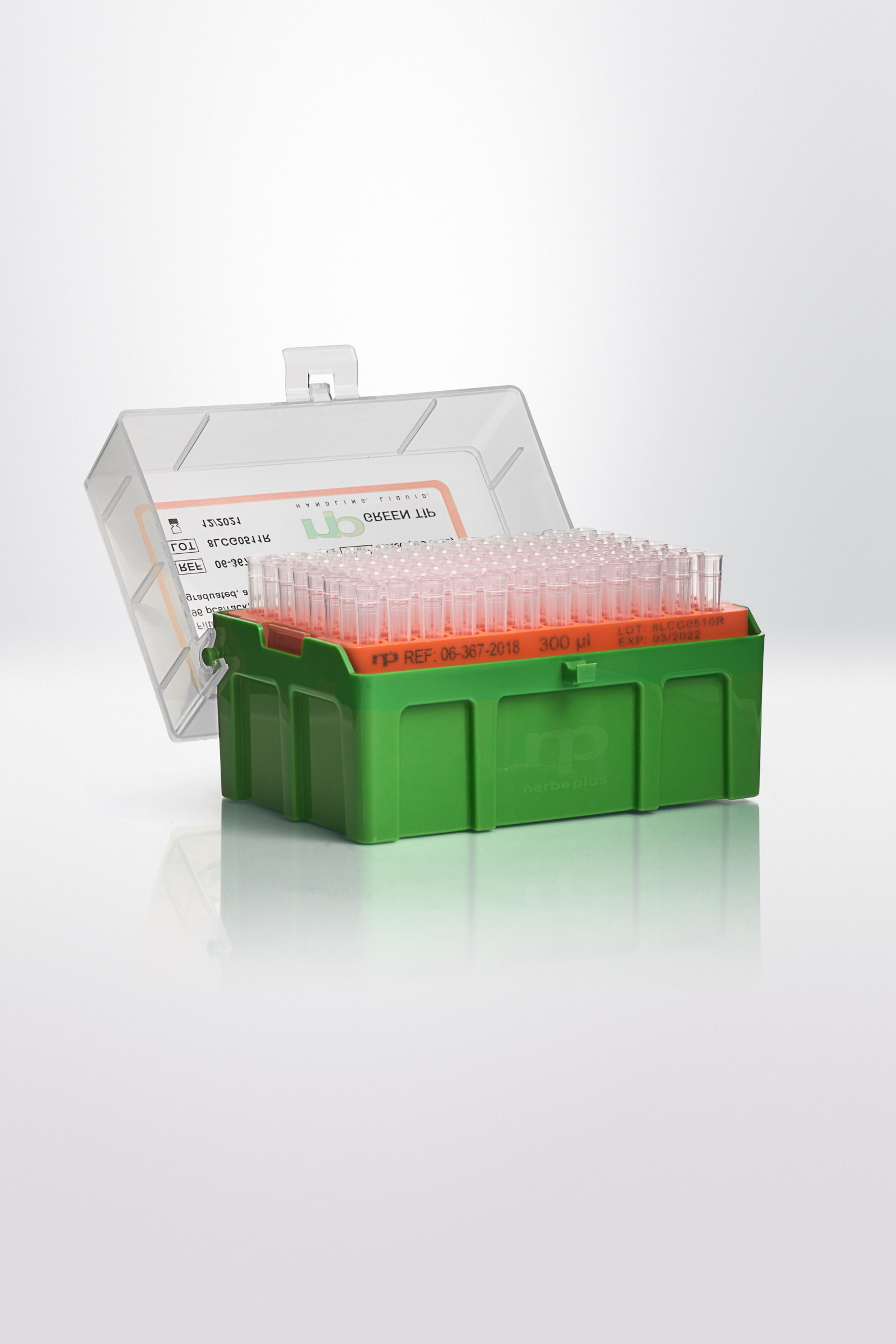 Pipettespids PP 300 µl Steril R 96 tips/rack RNase DNase Pyrogen og DNA fri