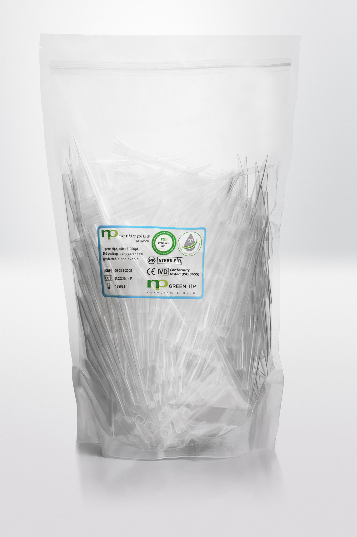 Pipettespids PP 1000 µl Steril R Bulk RNase DNase Pyrogen og DNA fri