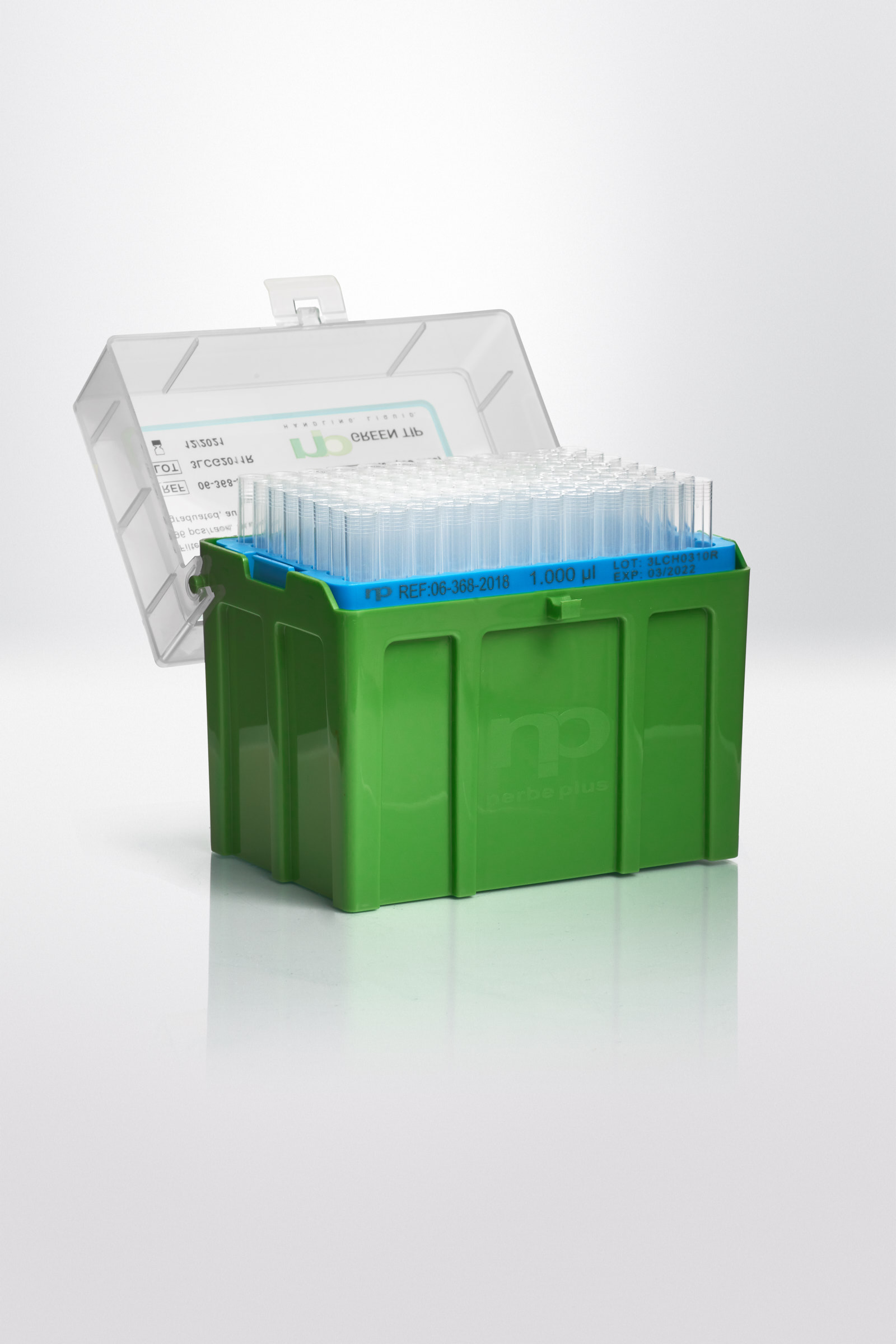 Pipettespids PP 1000 µl Steril R 96 tips/rack RNase DNase Pyrogen og DNA fri