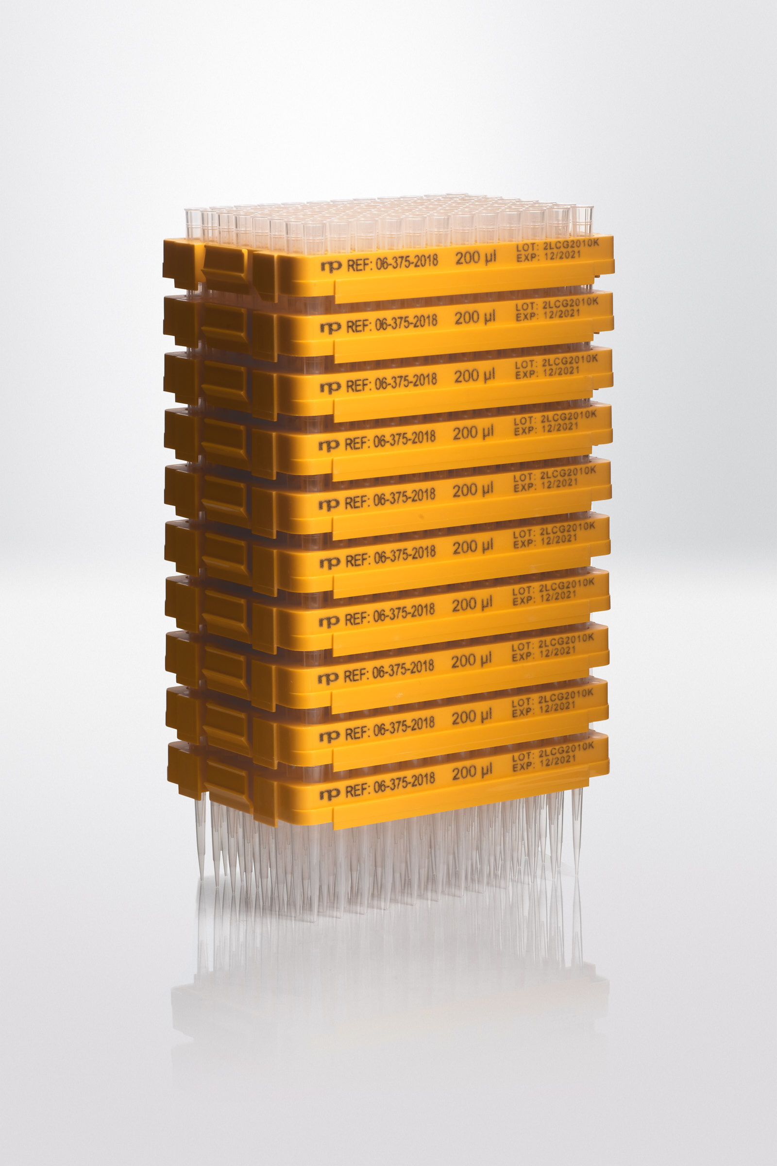 Pipettespids PP 200 µl Steril R 96 tips/refill RNase DNase Pyrogen og DNA fri