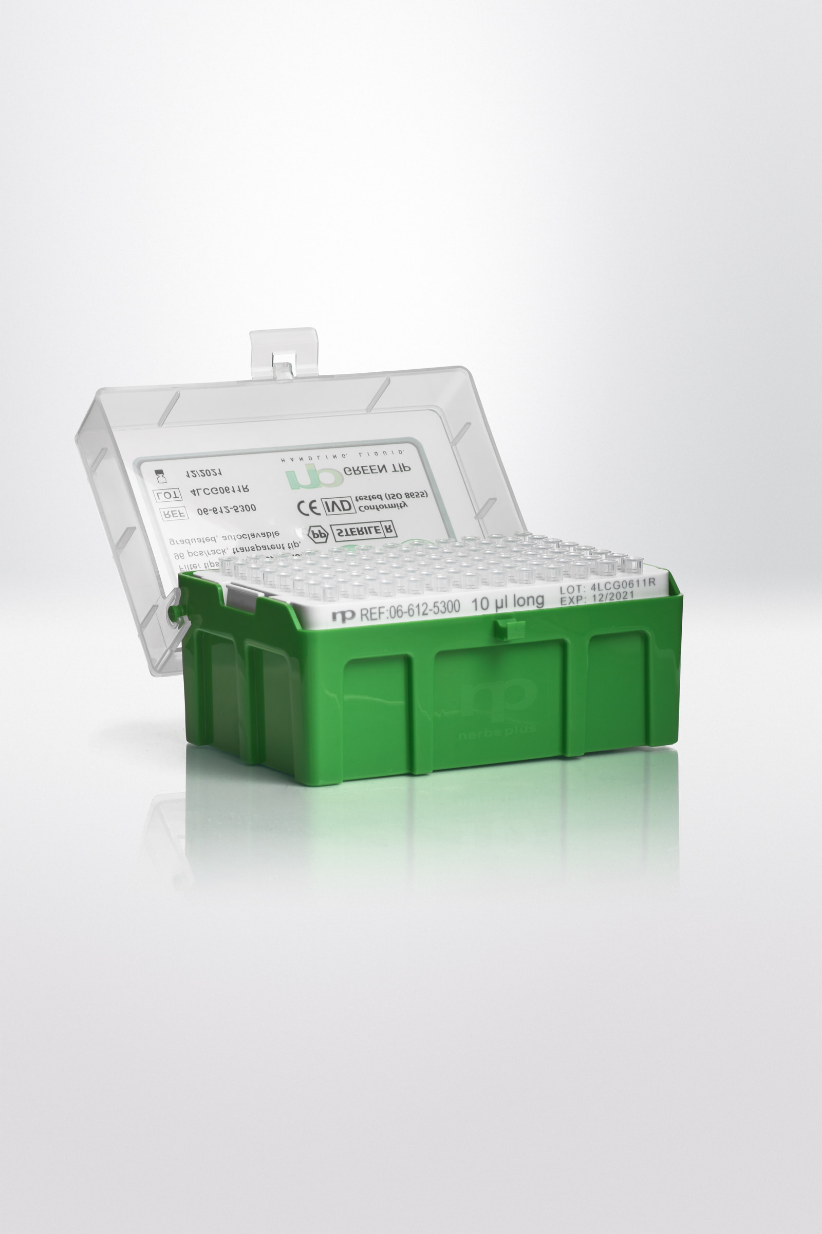 Filterspids PP 10 µl ekstra lang Steril R 96 tips/rack RNase DNase Pyrogen og DNA fri