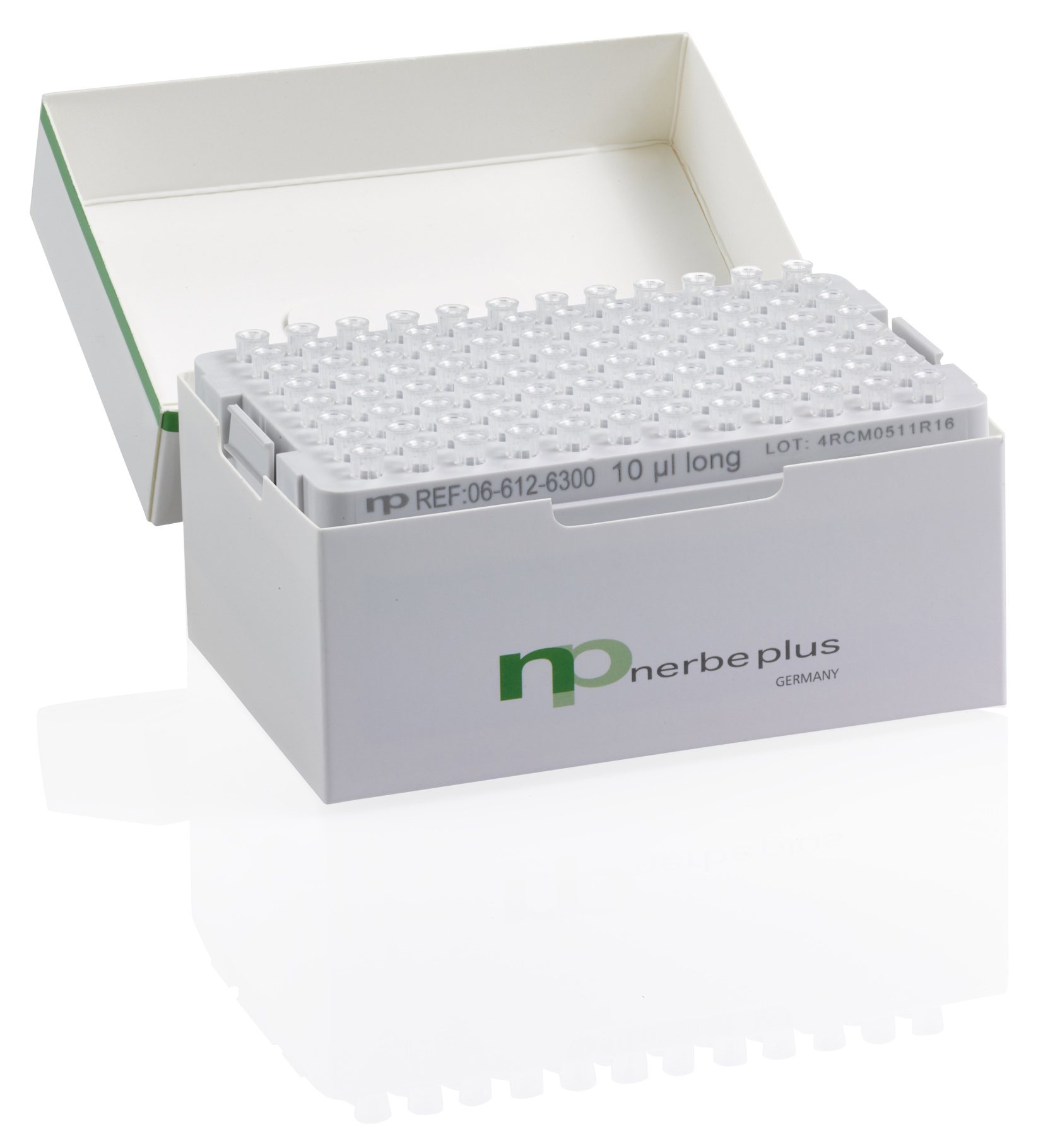 Filterspids PP 10 µl ekstra lang Steril R 96 tips/EcoRack RNase DNase Pyrogen og DNA fri