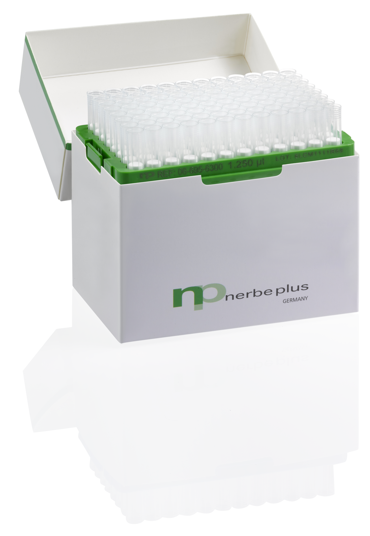 Filterspids PP 100-1250 µl Steril R 96 tips/EcoRack RNase DNase Pyrogen og DNA fri