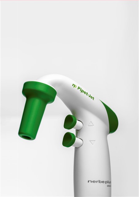 Electronic pipette aid for serological pipettes incl. adapter and holder